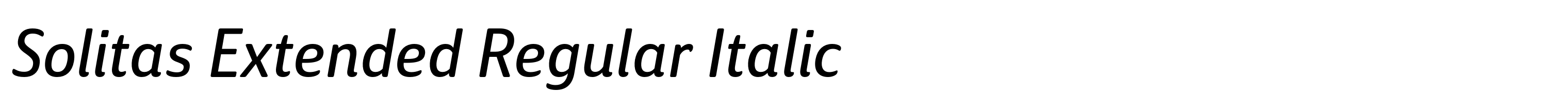 Solitas Extended Regular Italic
